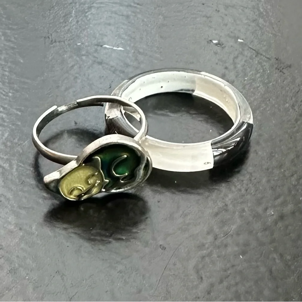 Colourful resin & rubber ring bundle - 17 unique pieces